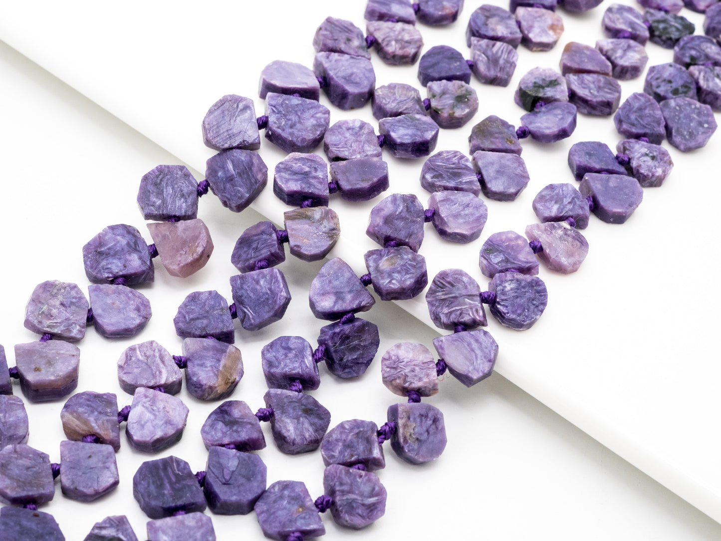 Quality Natural Charoite beads, 9-12mm Irregular Teardrop Purple Gemstone Beads, 15.5inches strand, SKU#U156