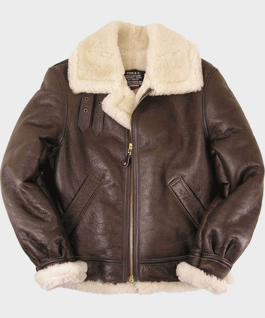 Men’s Brown B3 Sheepskin Leather Jacket
