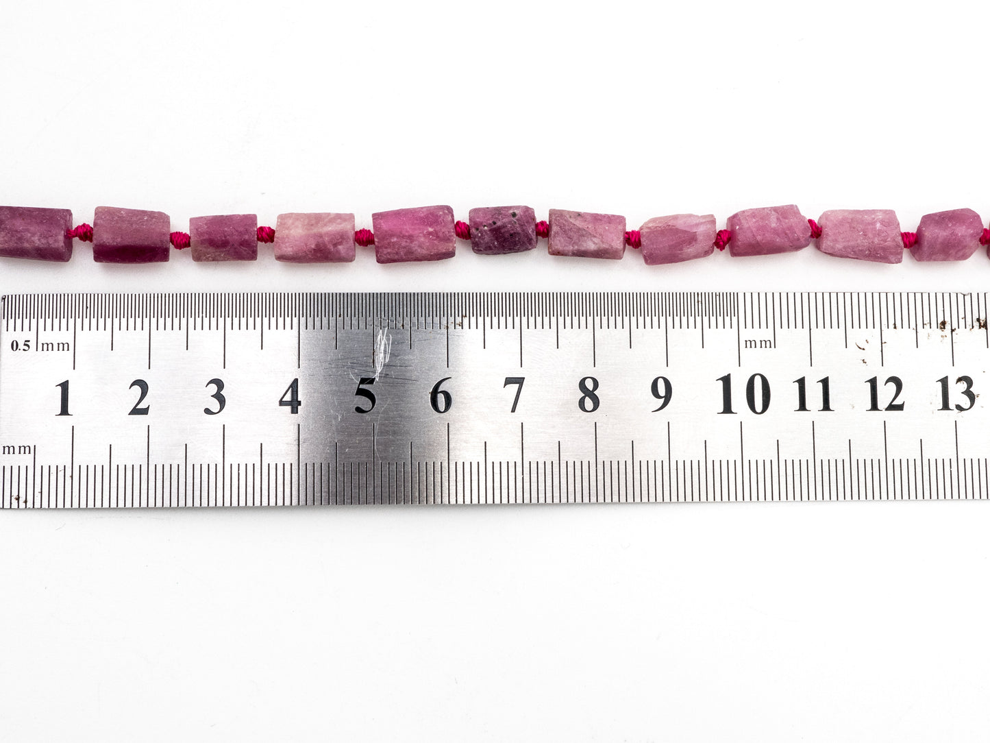 Quality Natural Ruby Beads Strand,8-11mm Ruby Tube beads,Natural Gemstone Beads,1 5.5inch strand, SKU#U170