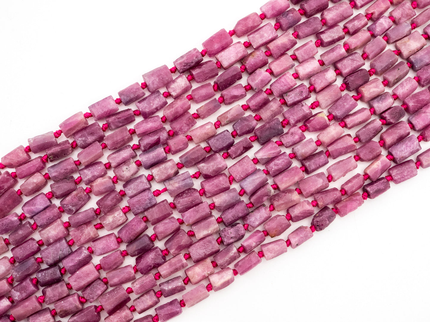 Quality Natural Ruby Beads Strand,8-11mm Ruby Tube beads,Natural Gemstone Beads,1 5.5inch strand, SKU#U170
