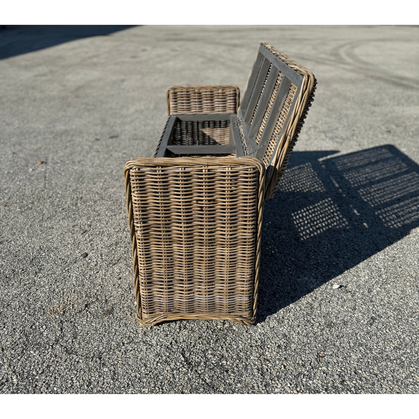 Key Largo Rattan Storage Bench