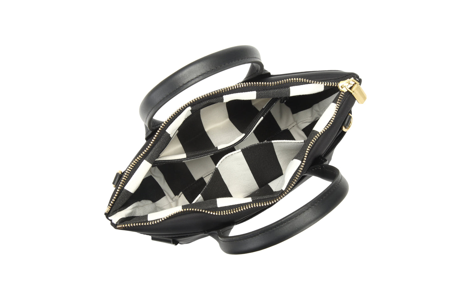Dot | Small Tote | Black Nylon + Black Leather
