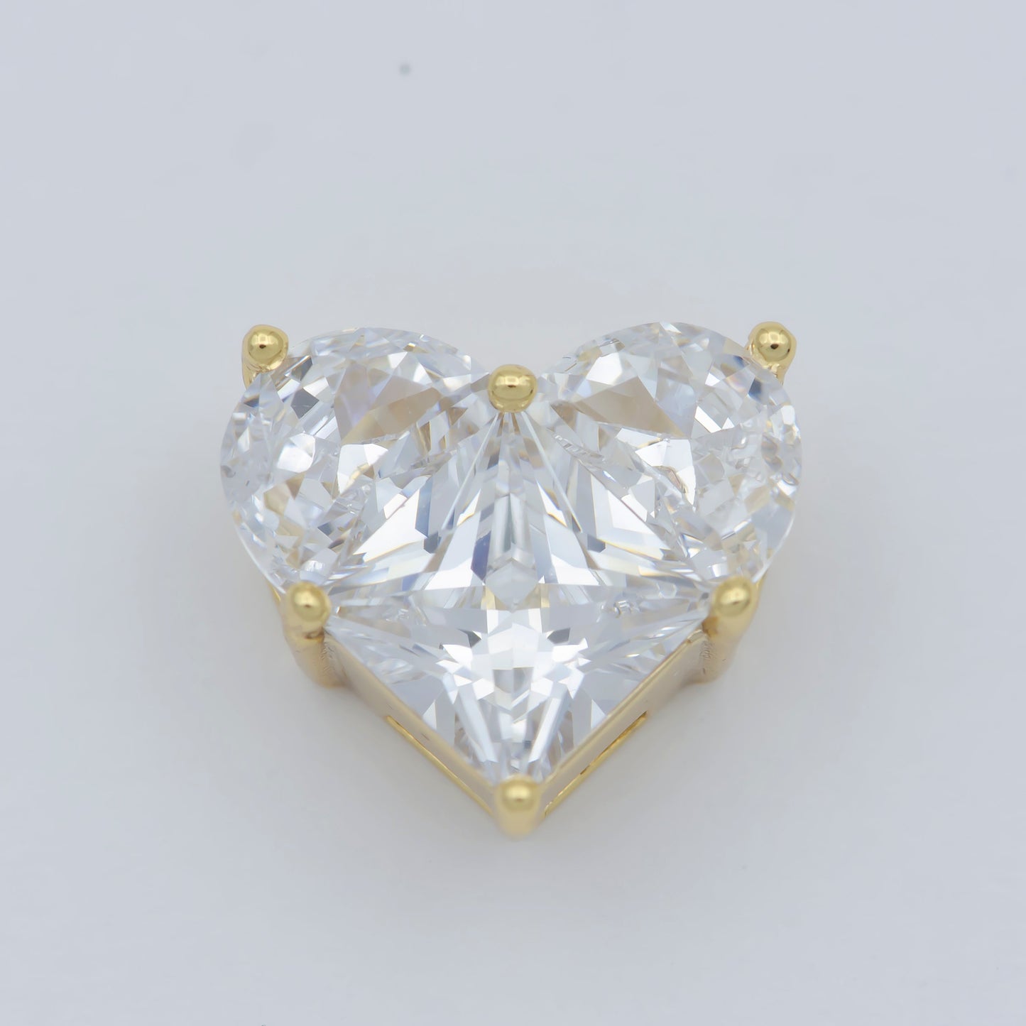 24K Gold Filled Colorful 10mm Cubic Zirconia Heart Love Spacer Beads | B-009 B-011 B-012 B-017 B-020 B-024 B-037 B-052