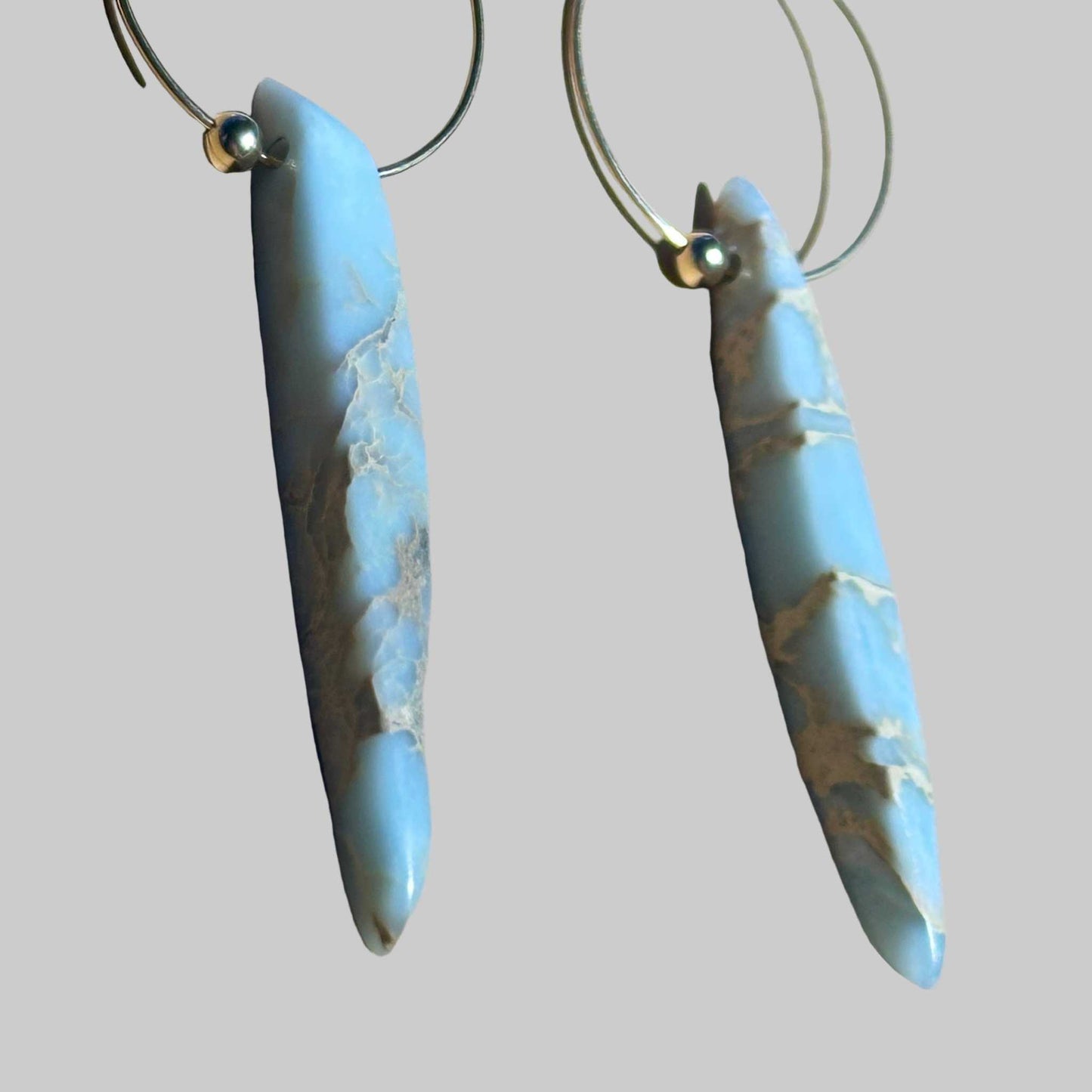 African Opal Spear Bertoni Earrings - 14k Gold Filled Sterling Silver