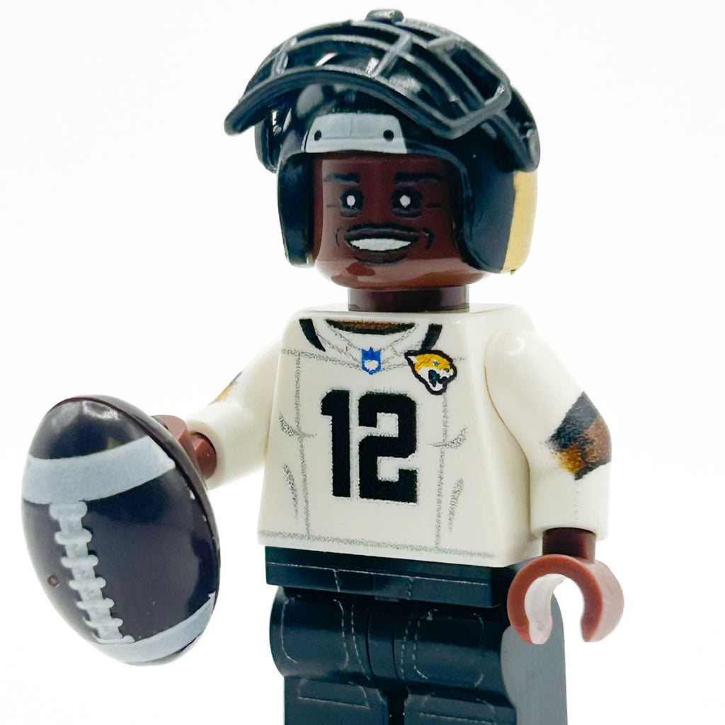 #12 WR/CB Joueur de football américain Jax Minifig fabriqué avec des pièces LEGO - B3 Customs
