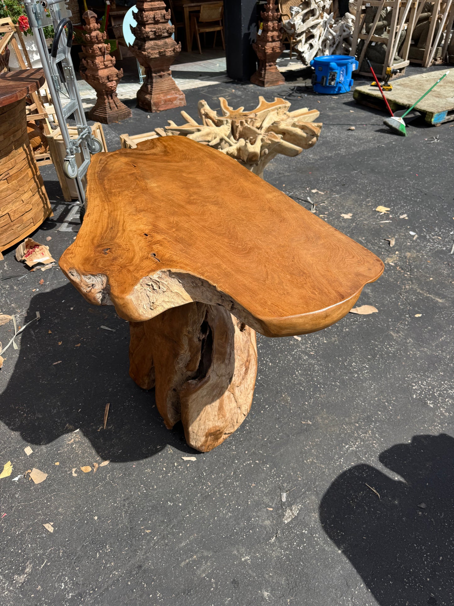 Teak Root Slab Top Bar Table XL (B)