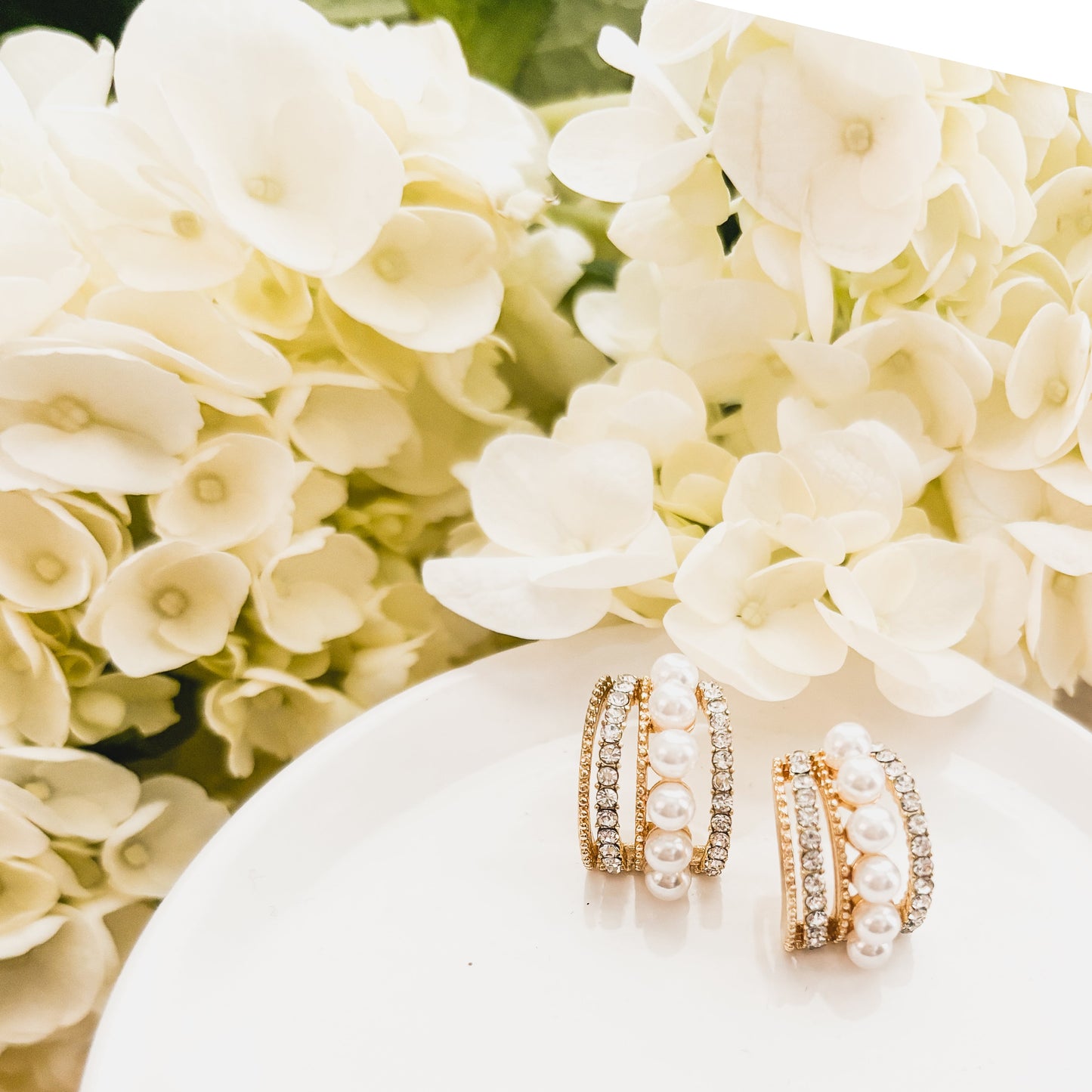 Heirloom Pearl Huggies - Gold or Silver