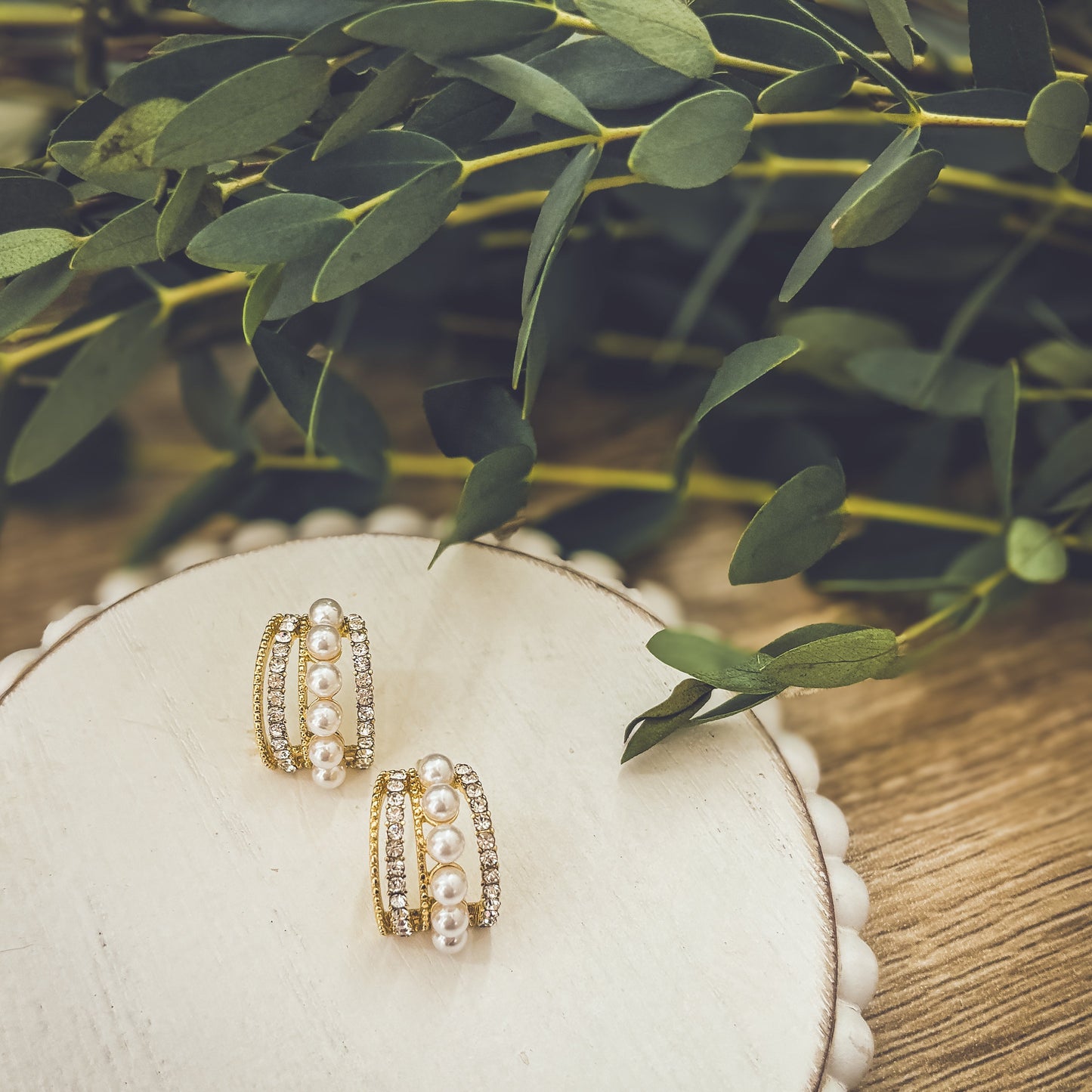 Heirloom Pearl Huggies - Gold or Silver