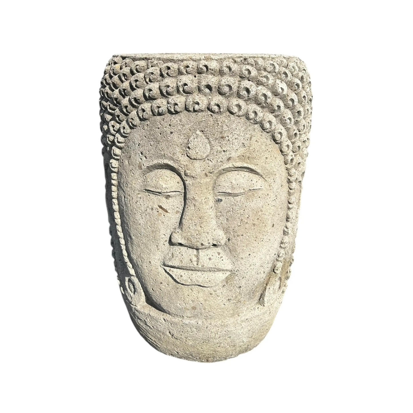 Stone Buddha Face Pot