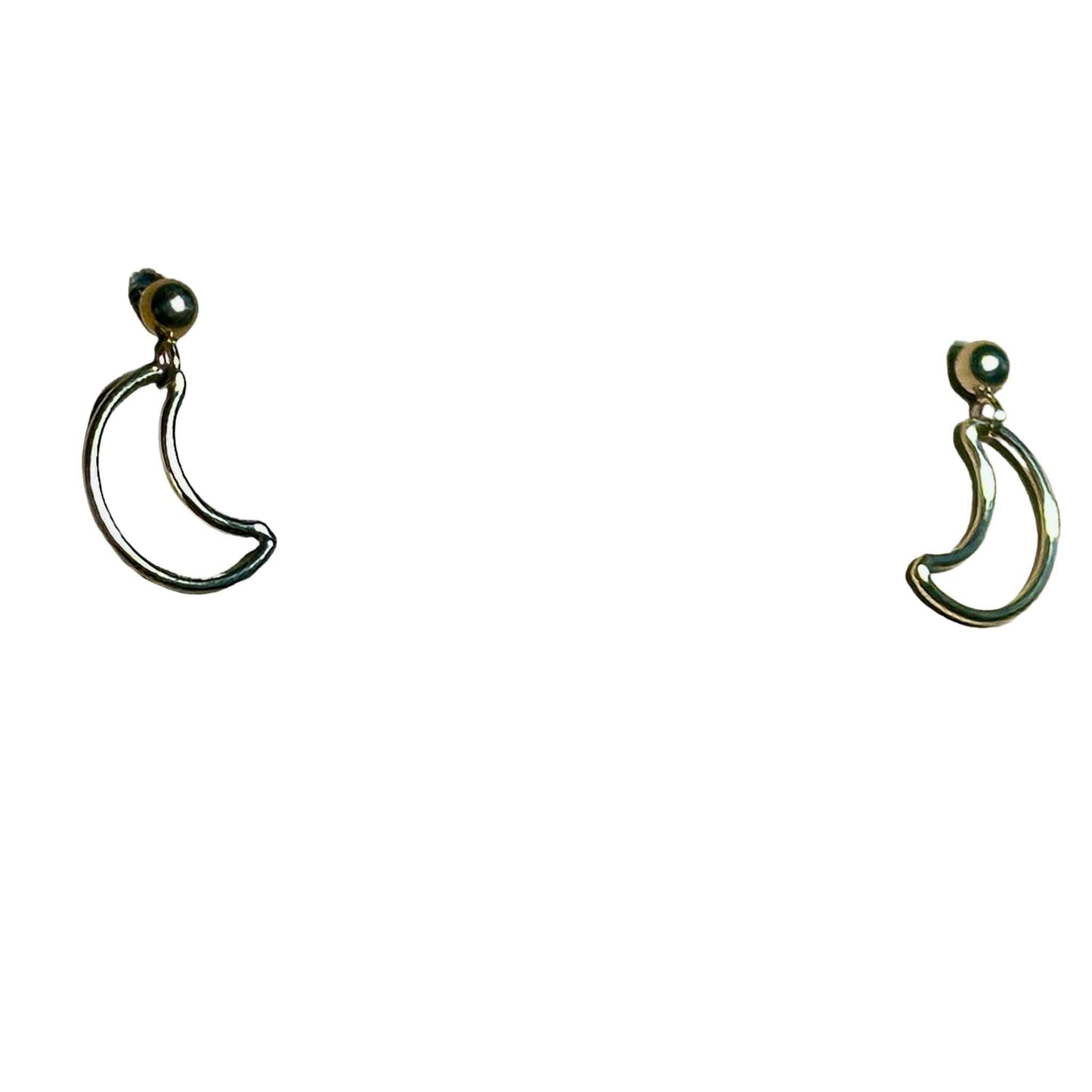 Crescent Moon Dangle Bertoni Earrings - Gold Filled Sterling Silver