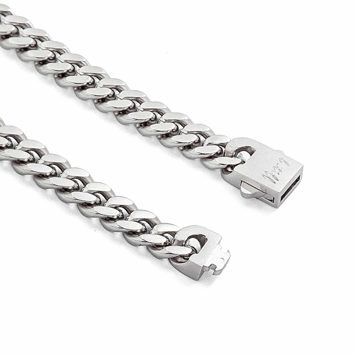 C138W B.Tiff Flat Cuban Link Necklace/ 8mm