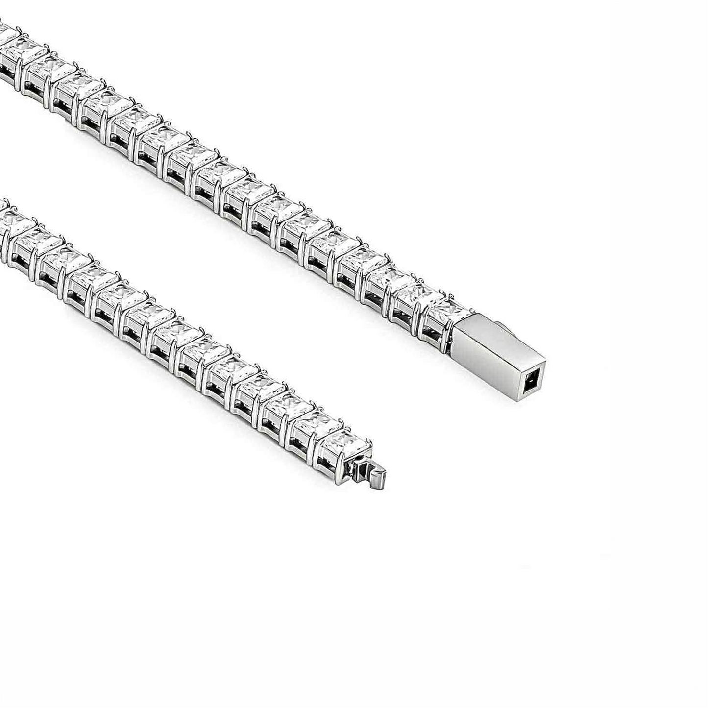 BG405W B.Tiff Princess Cut 5mm Tennis Bracelet