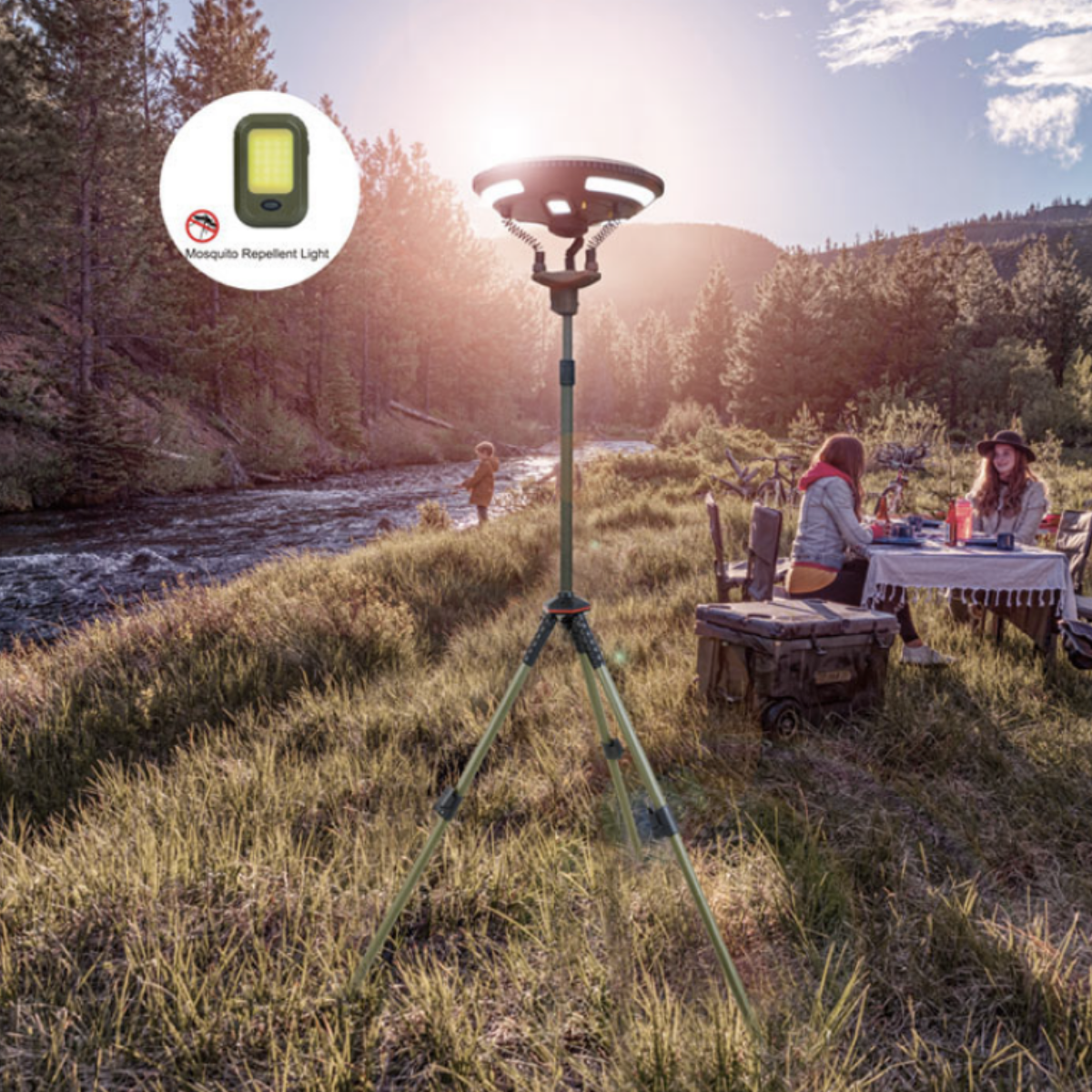 TRU De-LIGHT | Multipurpose Singing Music Solar LED Light | Garden, Camping Portable Light, Strong Bluetooth Speaker | Main Light + 3 Independent Detachable Multi Mode Lights