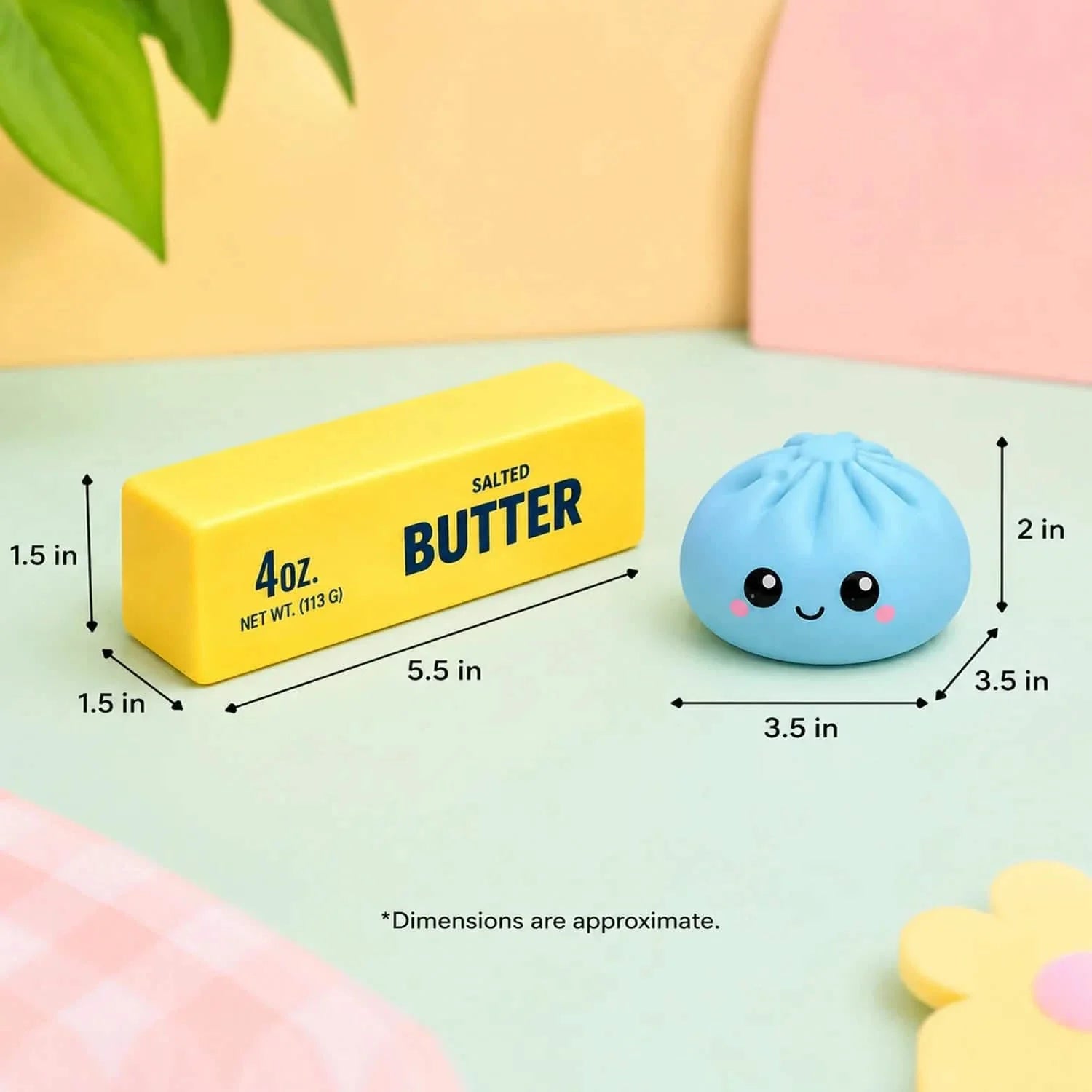 2個セット：スクイージーダンプリング＆バターコンボパック – スローライジングフィジェットトイ