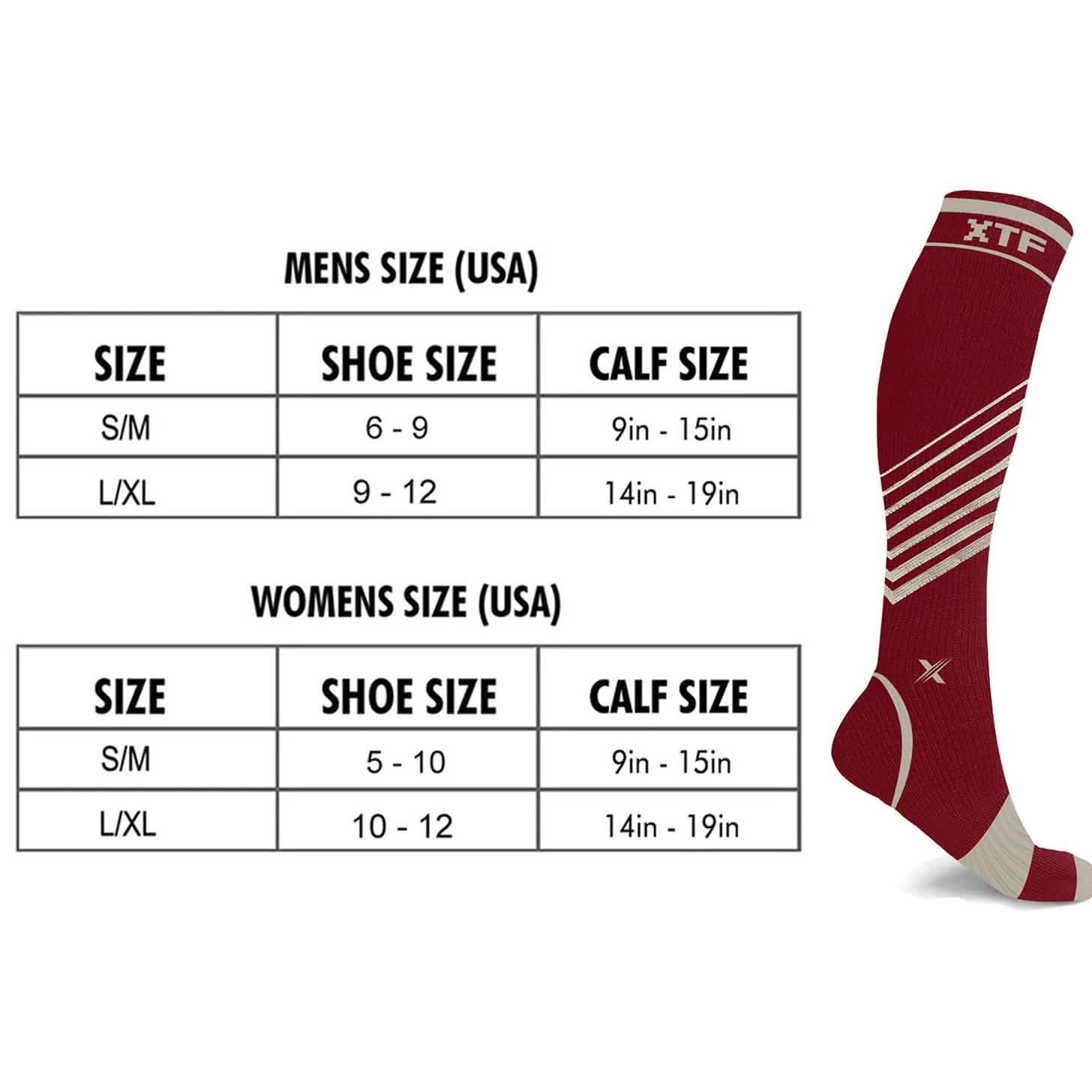 6-Pairs: Pain Relief Support Everyday Wear Striped Ankle And Knee-High Compression Socks