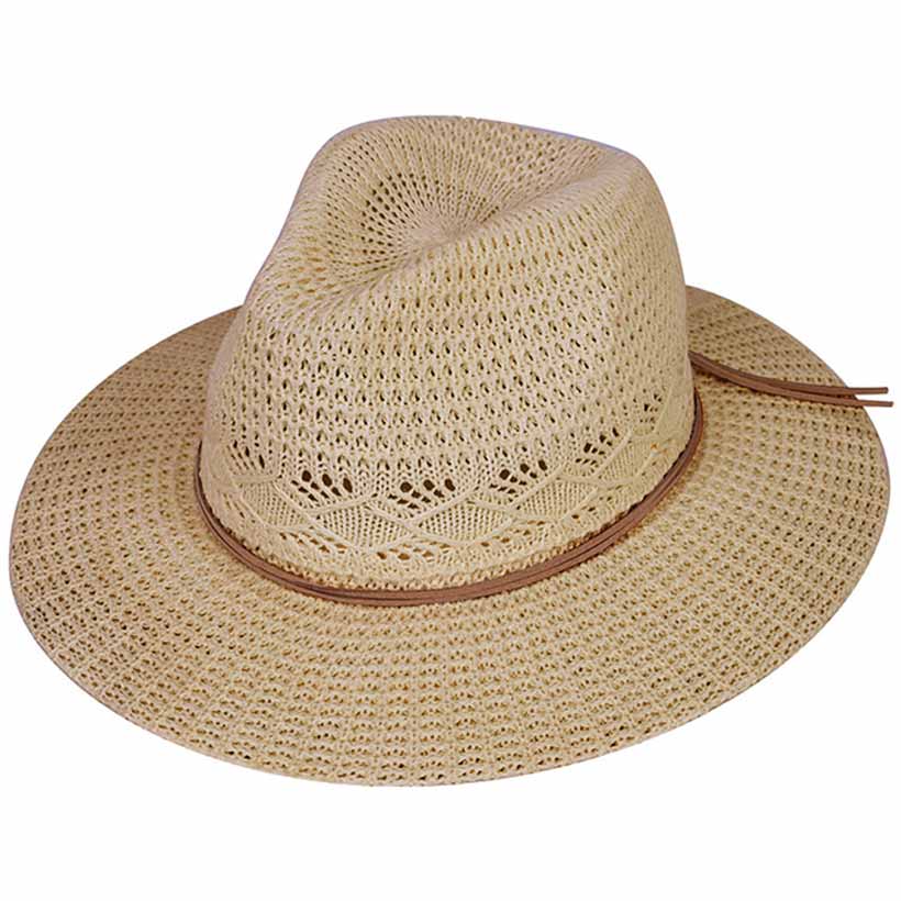 C.C Women's Cotton Knitted Panama Hat Sun