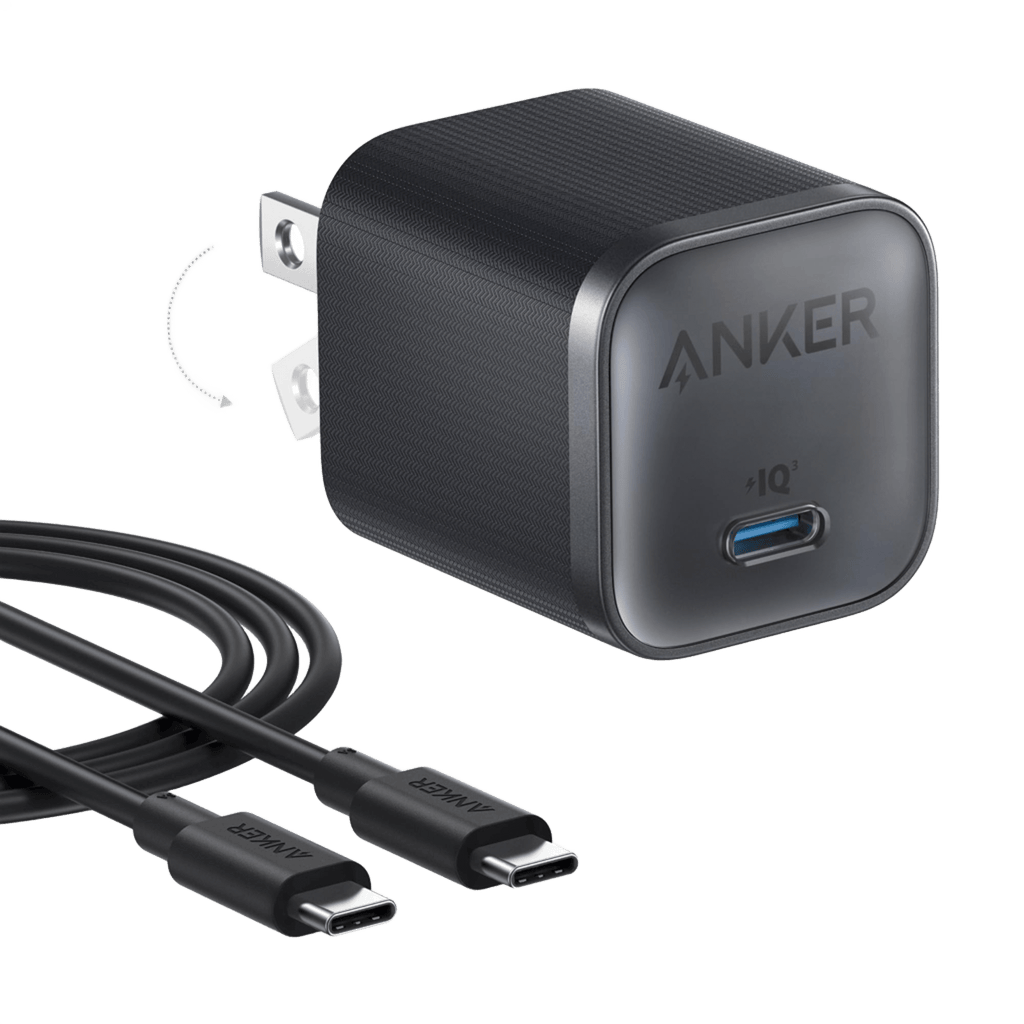 Chargeur Anker Nano (45W) avec câble USB-C vers USB-C