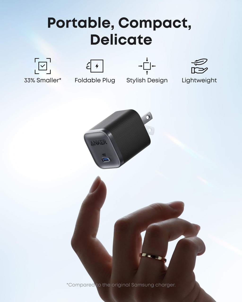 Chargeur Anker Nano (45W) avec câble USB-C vers USB-C