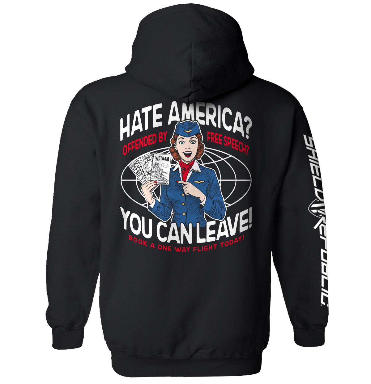 言論の自由に腹を立てるアメリカ嫌いは出て行け