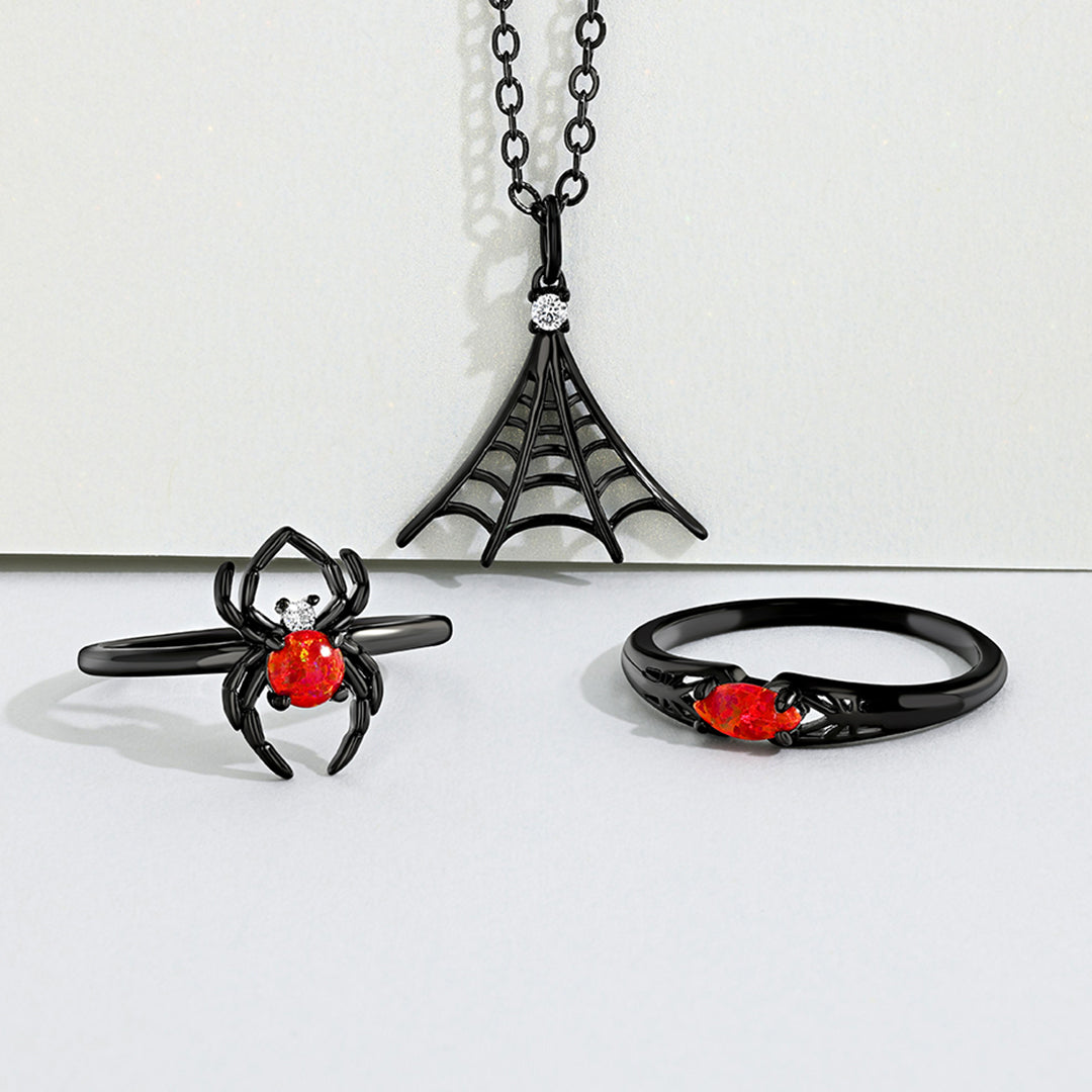 Black Widow - Jewel Candle Ceramic - Sterling Silver