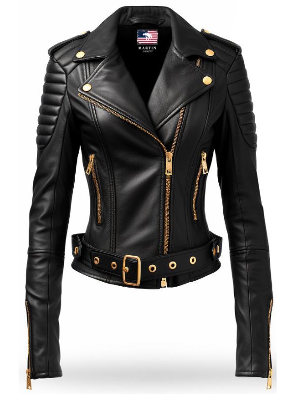 Black Leather Jacket for Women – Biker Leather Jacket
