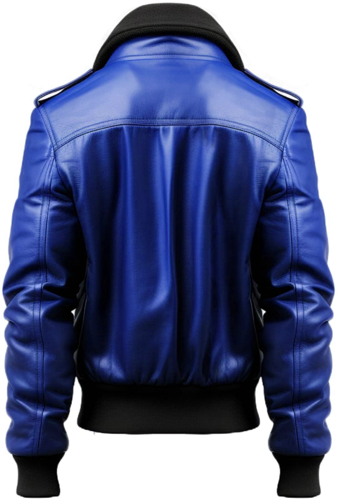Blue Jacket – Blue Faux Leather Jacket