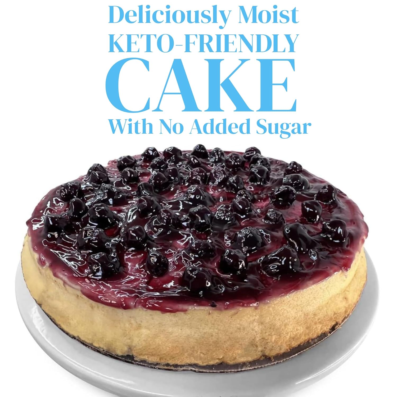 Andy Anand Sugar-Free Dunked Blueberry Cake, 2.5 lb – Keto & Diabetic-Friendly, Fresh Blueberry Juice Infused, No Preservatives Gift Box