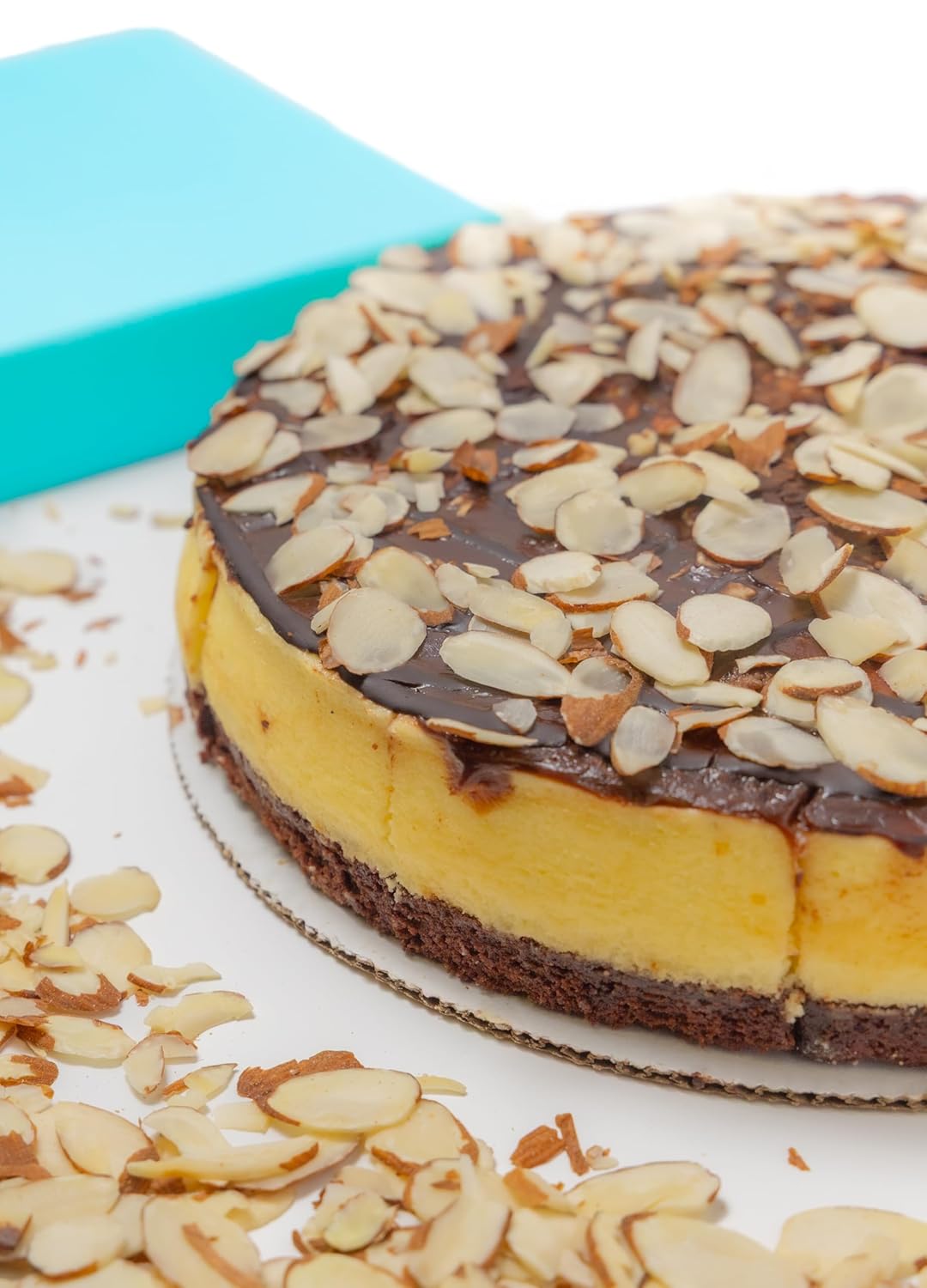 Andy Anand Fudge Brownie Cheesecake, 9-Inch, 2.8 lb – Halal, Real California Cream Cheese, No Preservatives, Birthday & Holiday Gift Box