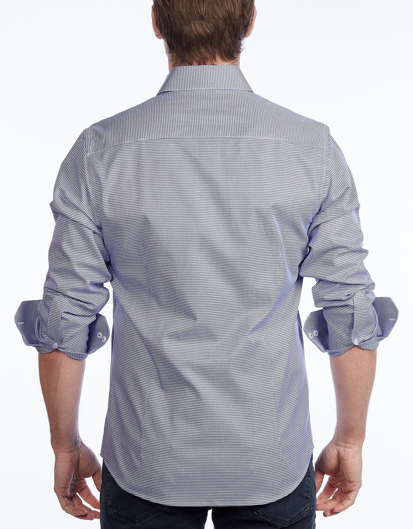 Button-Up Shirt //  - Contemporary Fit - contrast  trimming- final sale - Size Small