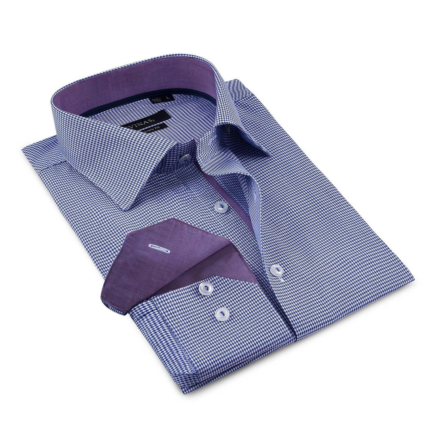Button-Up Shirt //  - Contemporary Fit - contrast  trimming- final sale - Size Small