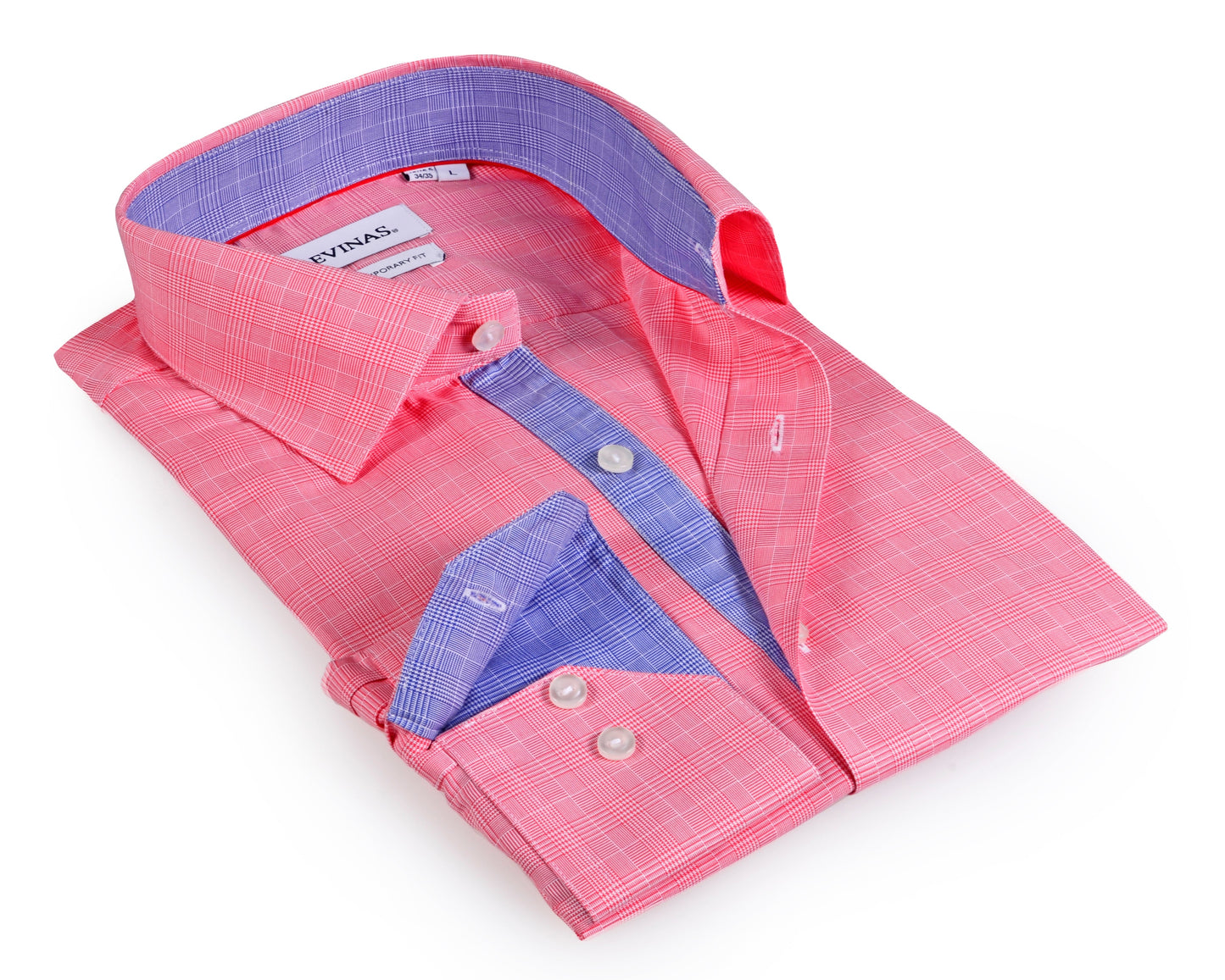 Button-Up Shirt //  - Contemporary Fit - contrast  trimming - final sale - Size Small