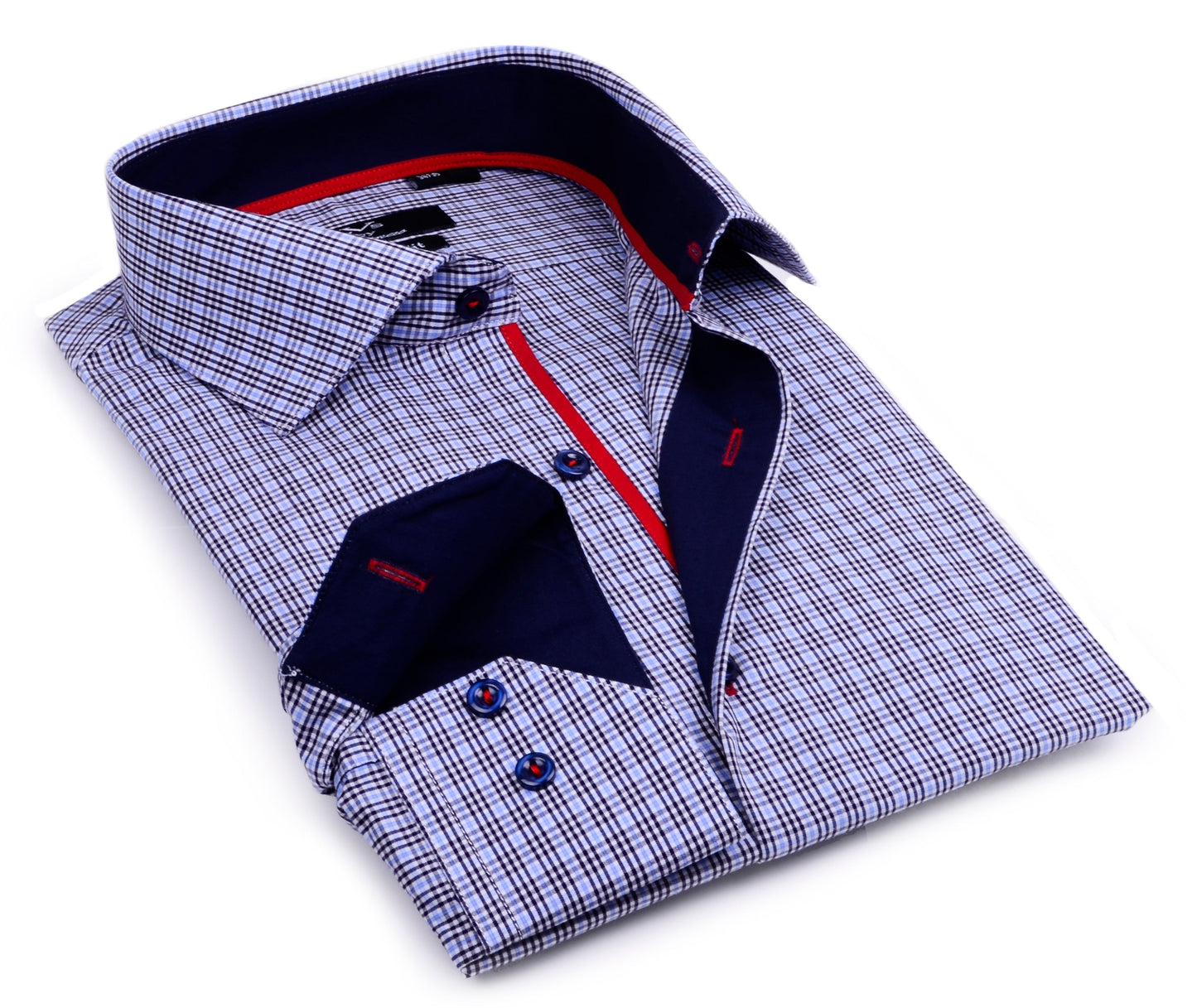 Button-Up Shirt //  - Tailored Fit - contrast  trimming - final sale - Size Small