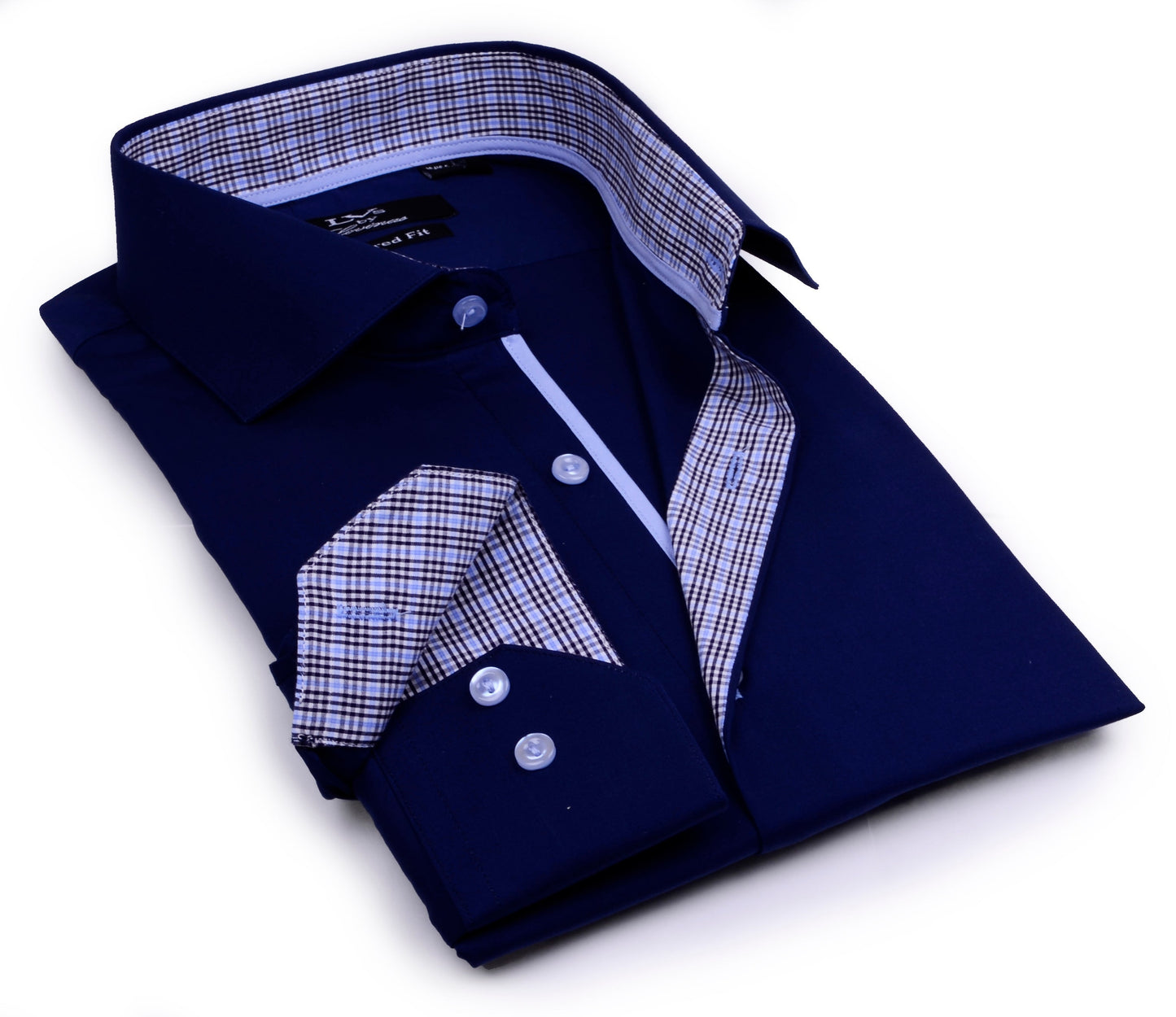Button-Up Shirt //  - Tailored Fit - contrast  trimming - final sale - Size Small