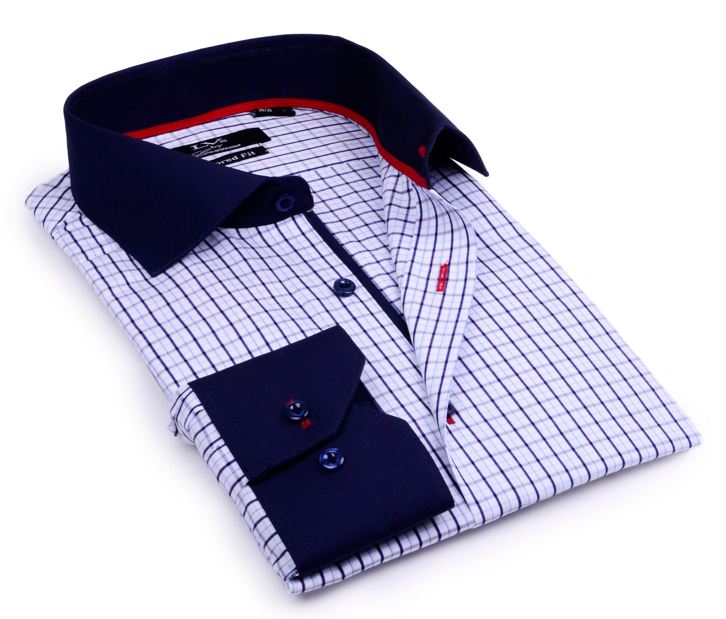 Button-Up Shirt //  -Tailored Fit - contrast  trimming - final sale - Size Small