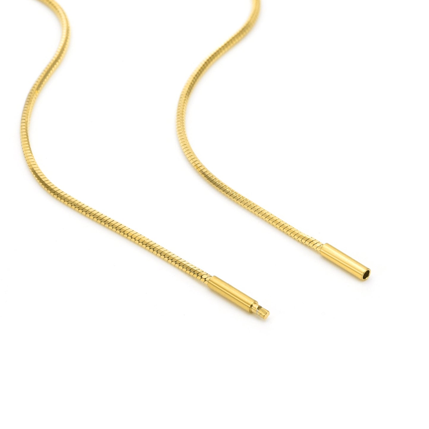 C001G B.Tiff Gold Octagonal Herringbone Chain Necklace/ 1.5mm(An exclusive clasp design)