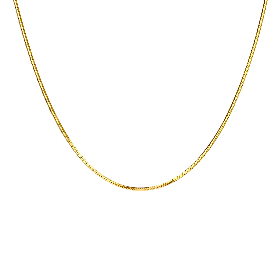 C001G B.Tiff Gold Octagonal Herringbone Chain Necklace/ 1.5mm(An exclusive clasp design)