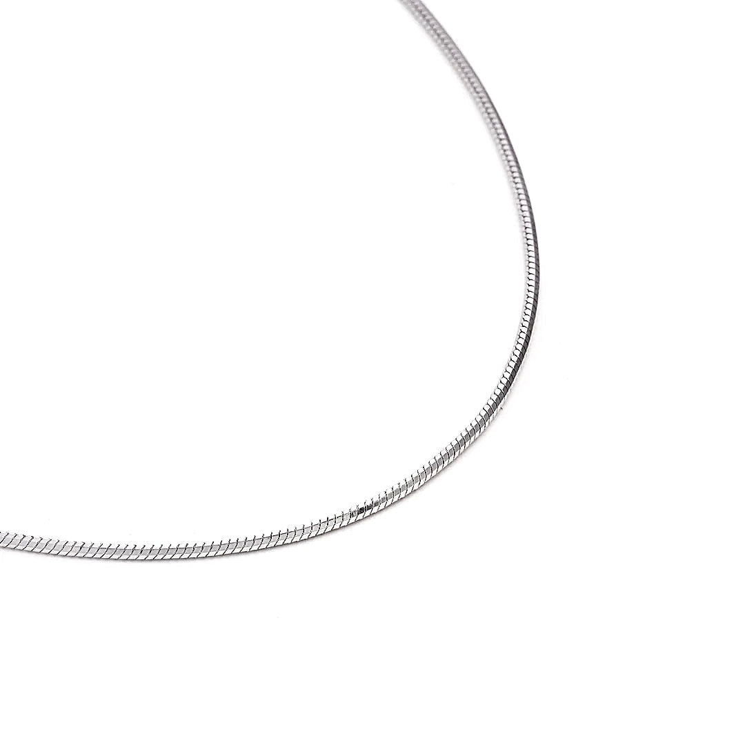 C001W B.Tiff Octagonal Herringbone Chain Necklace/ 1.5mm(An exclusive clasp design)