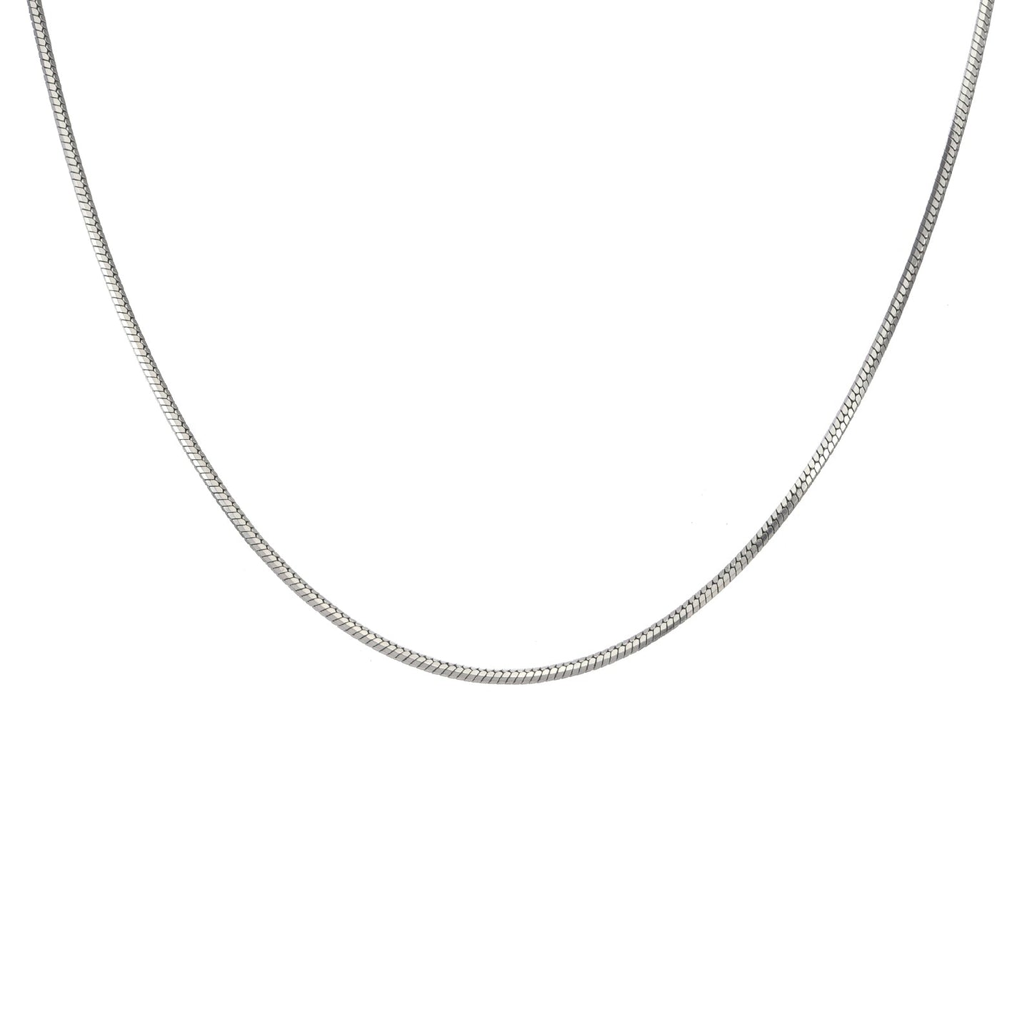 C001W B.Tiff Octagonal Herringbone Chain Necklace/ 1.5mm(An exclusive clasp design)