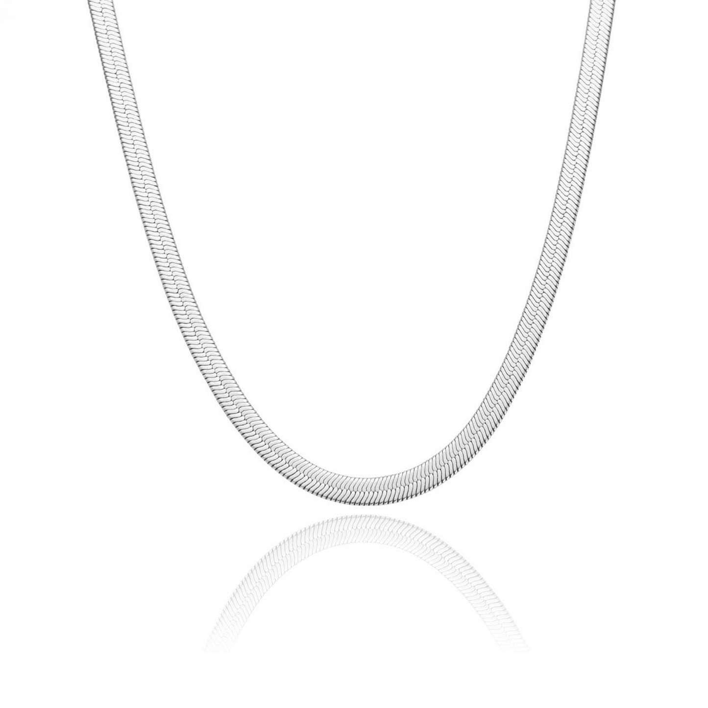 C004W B.Tiff Herringbone Chain Necklace/ 4mm