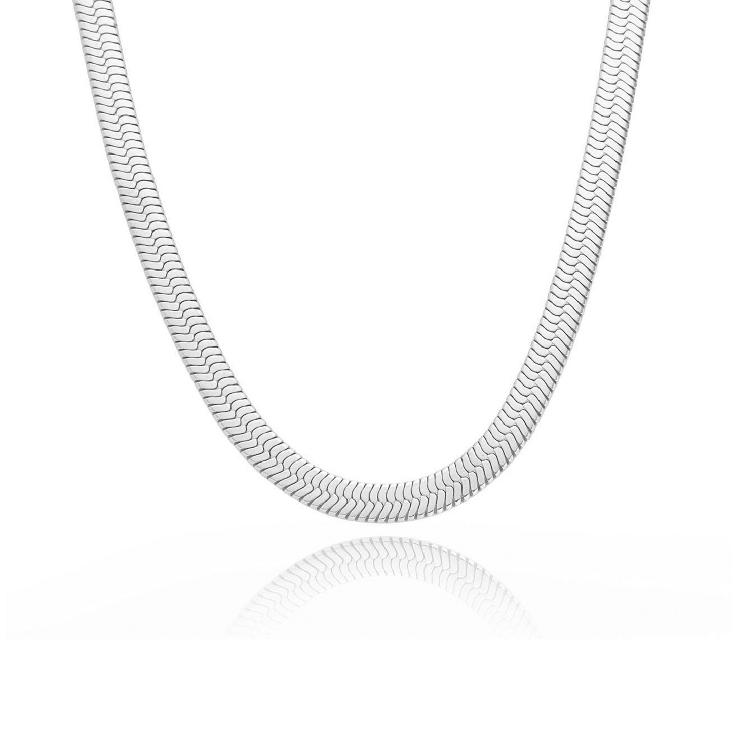 C006W B.Tiff Herringbone Chain Necklace/ 6mm