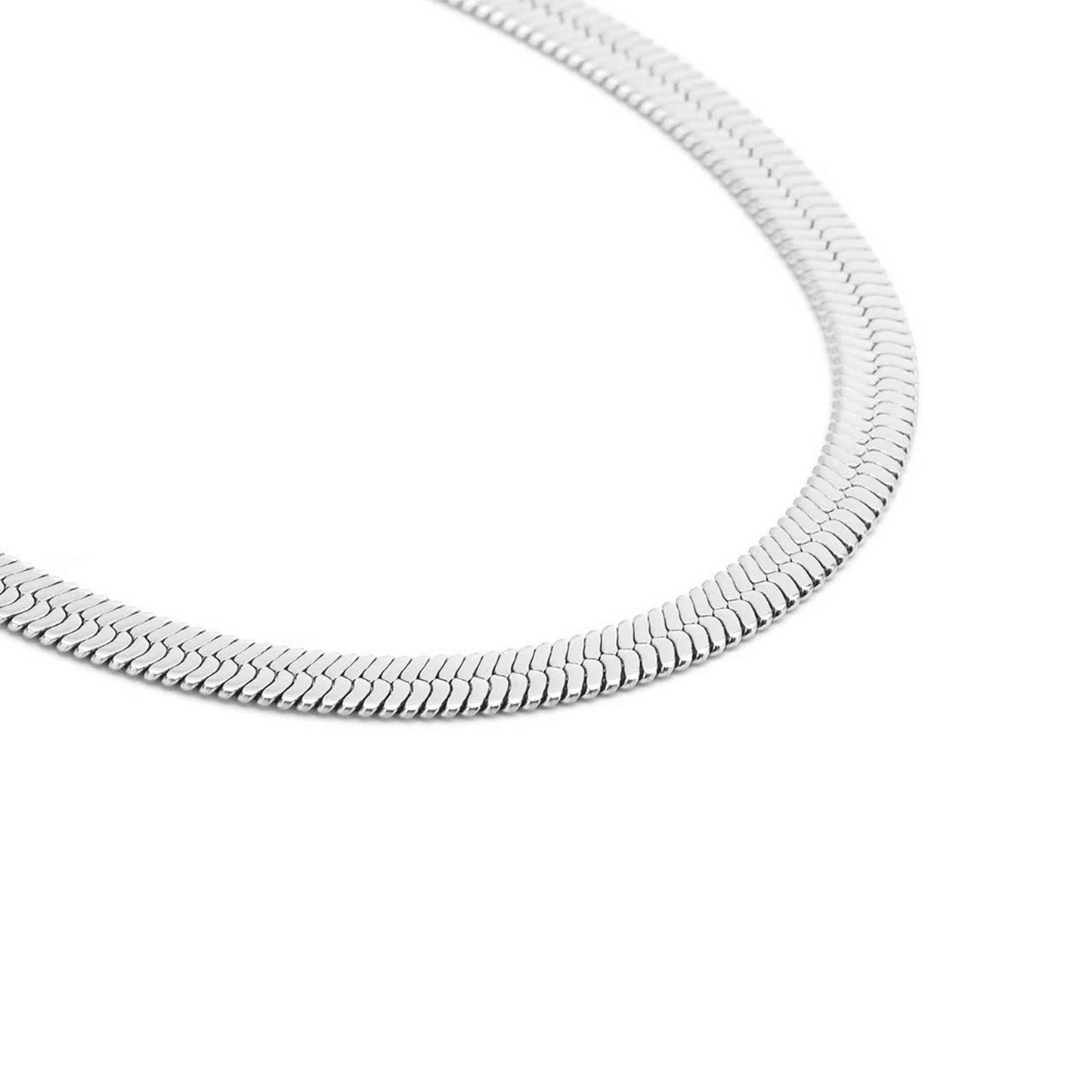 C006W B.Tiff Herringbone Chain Necklace/ 6mm