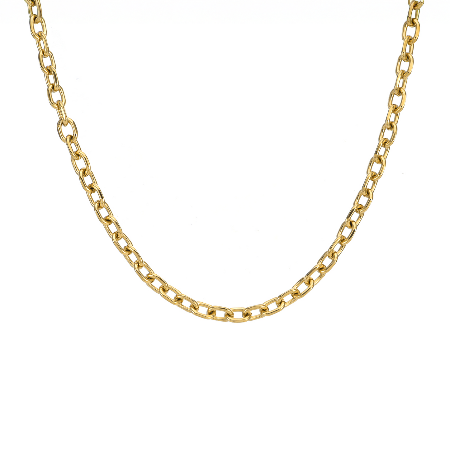 C007G B.Tiff Gold Cable Link Chain Necklace/ 5mm