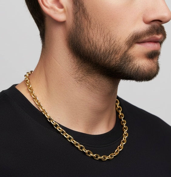C007G B.Tiff Gold Cable Link Chain Necklace/ 5mm