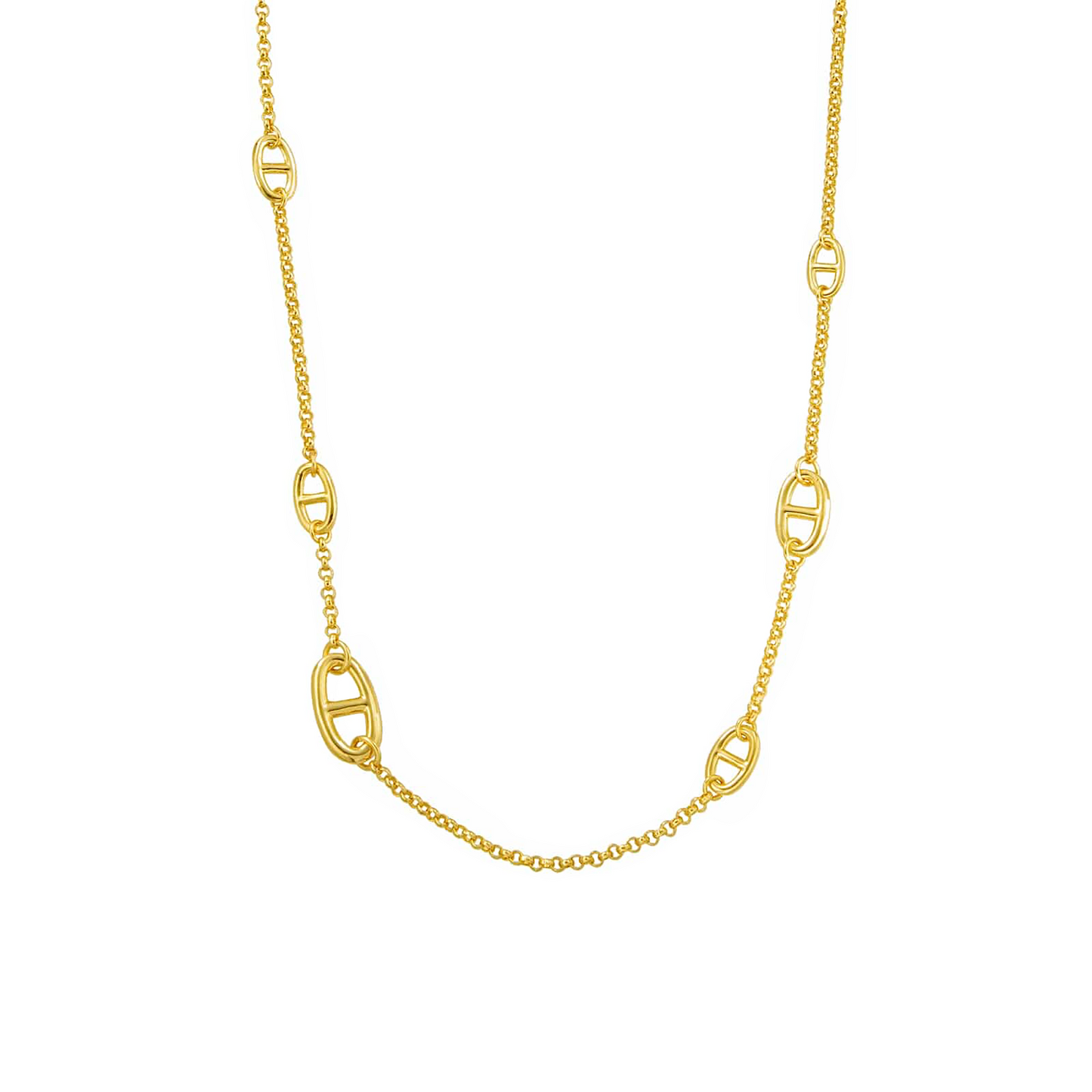 C008G B.Tiff Gold Garlande Lariat Chain Necklace