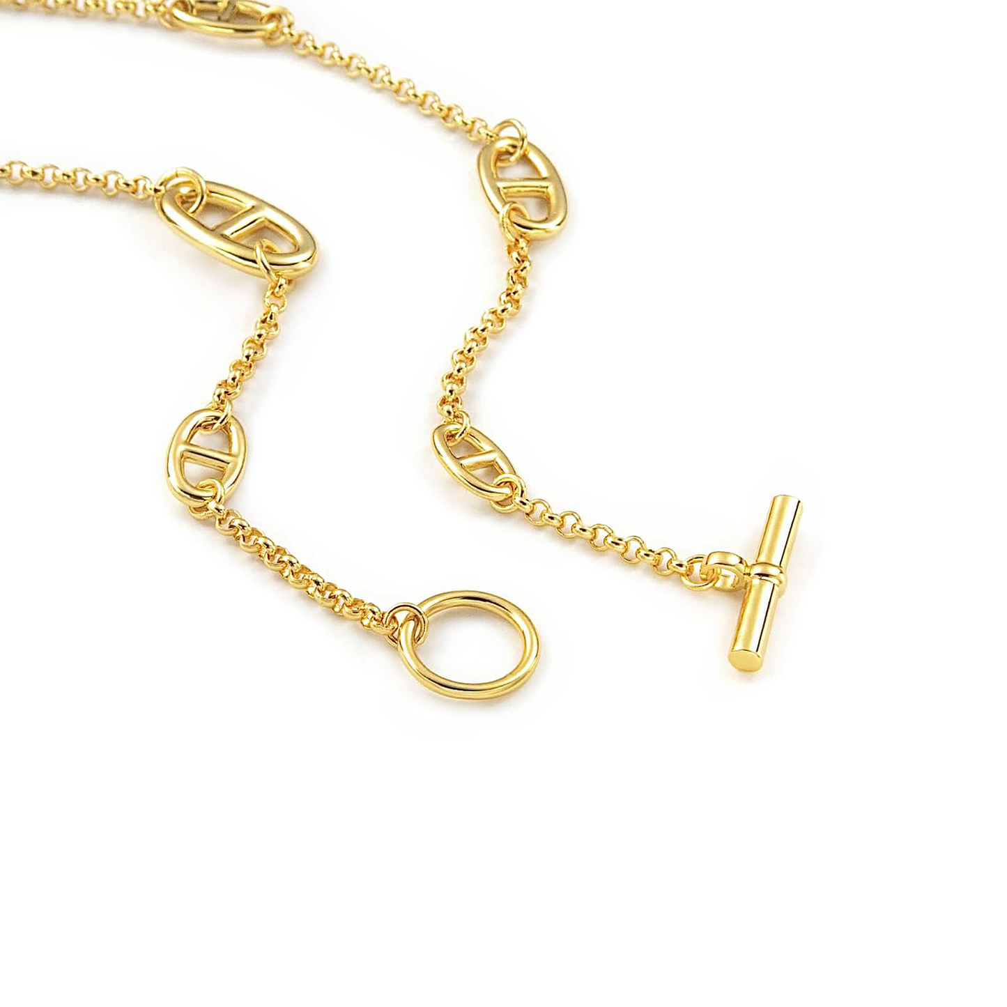 C008G B.Tiff Gold Garlande Lariat Chain Necklace