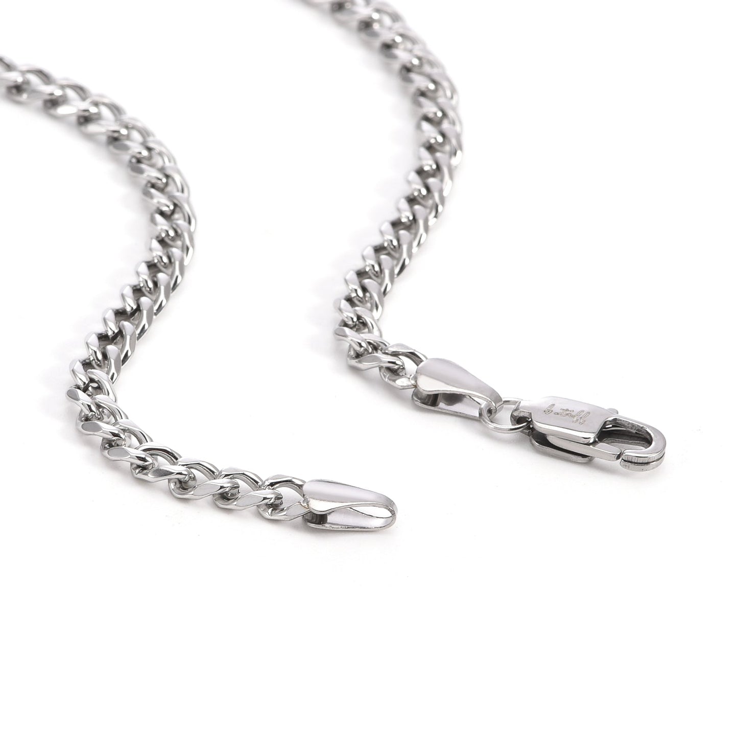 C014W B.Tiff Curb Link Chain Necklace/ 4mm