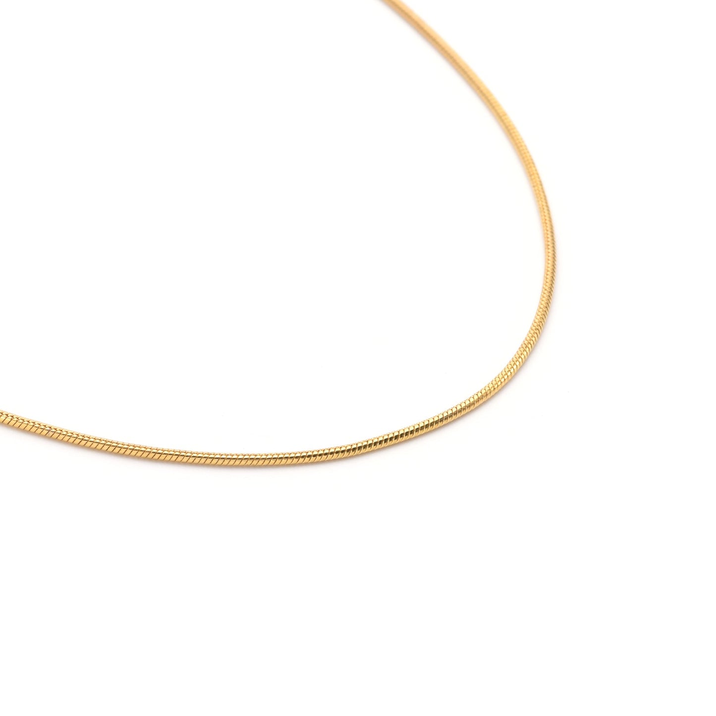C030G B.Tiff Gold Coil Chain Necklace, 1.2mm/ 1.5mm (An exclusive clasp design)