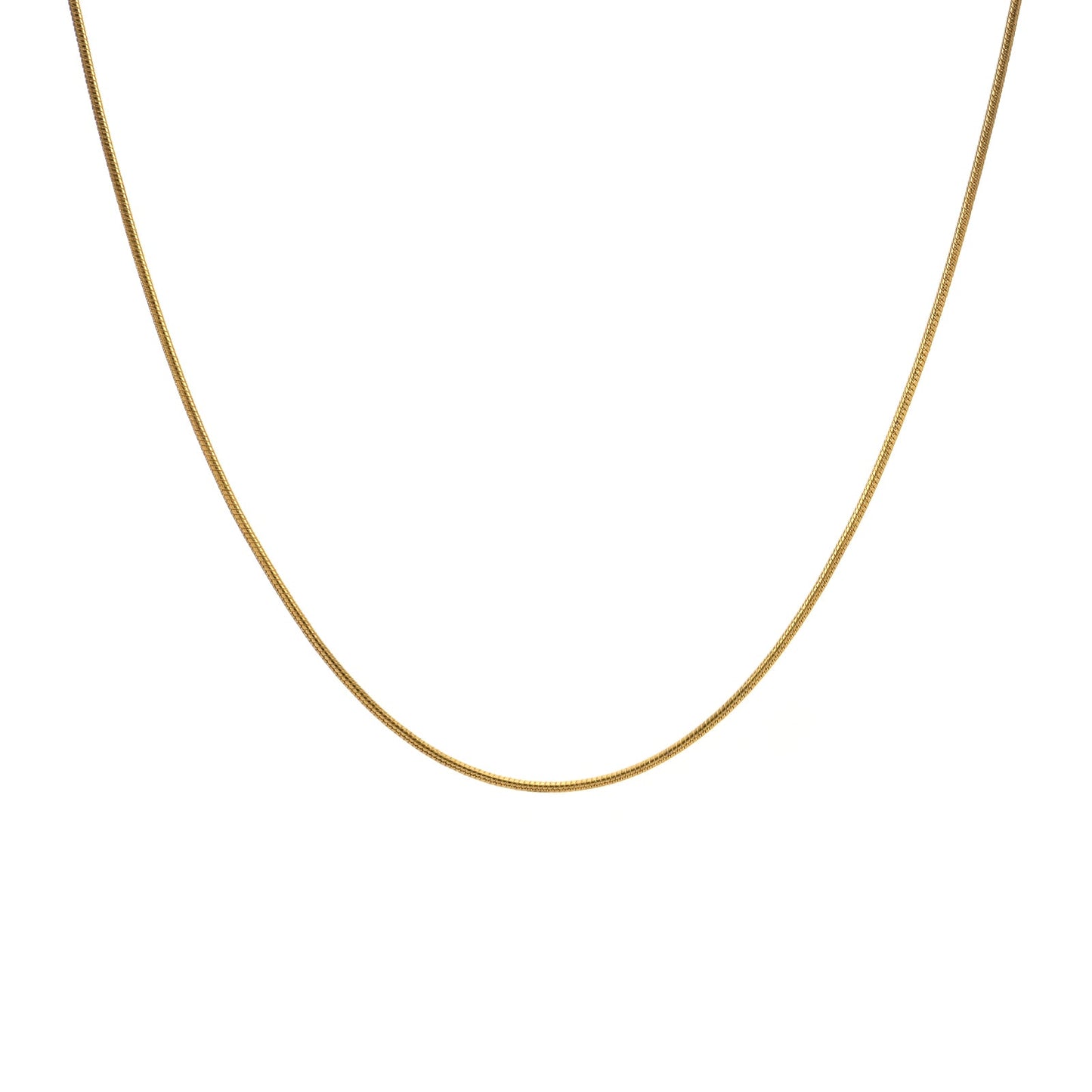 C030G B.Tiff Gold Coil Chain Necklace, 1.2mm/ 1.5mm (An exclusive clasp design)