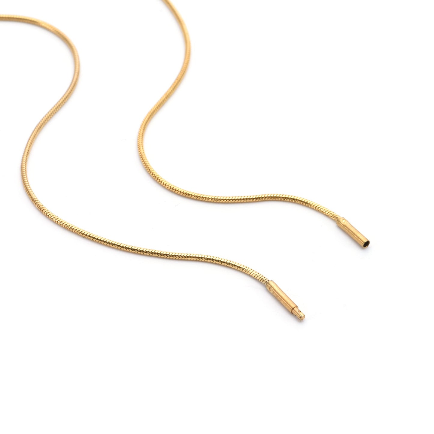 C030G B.Tiff Gold Coil Chain Necklace, 1.2mm/ 1.5mm (An exclusive clasp design)