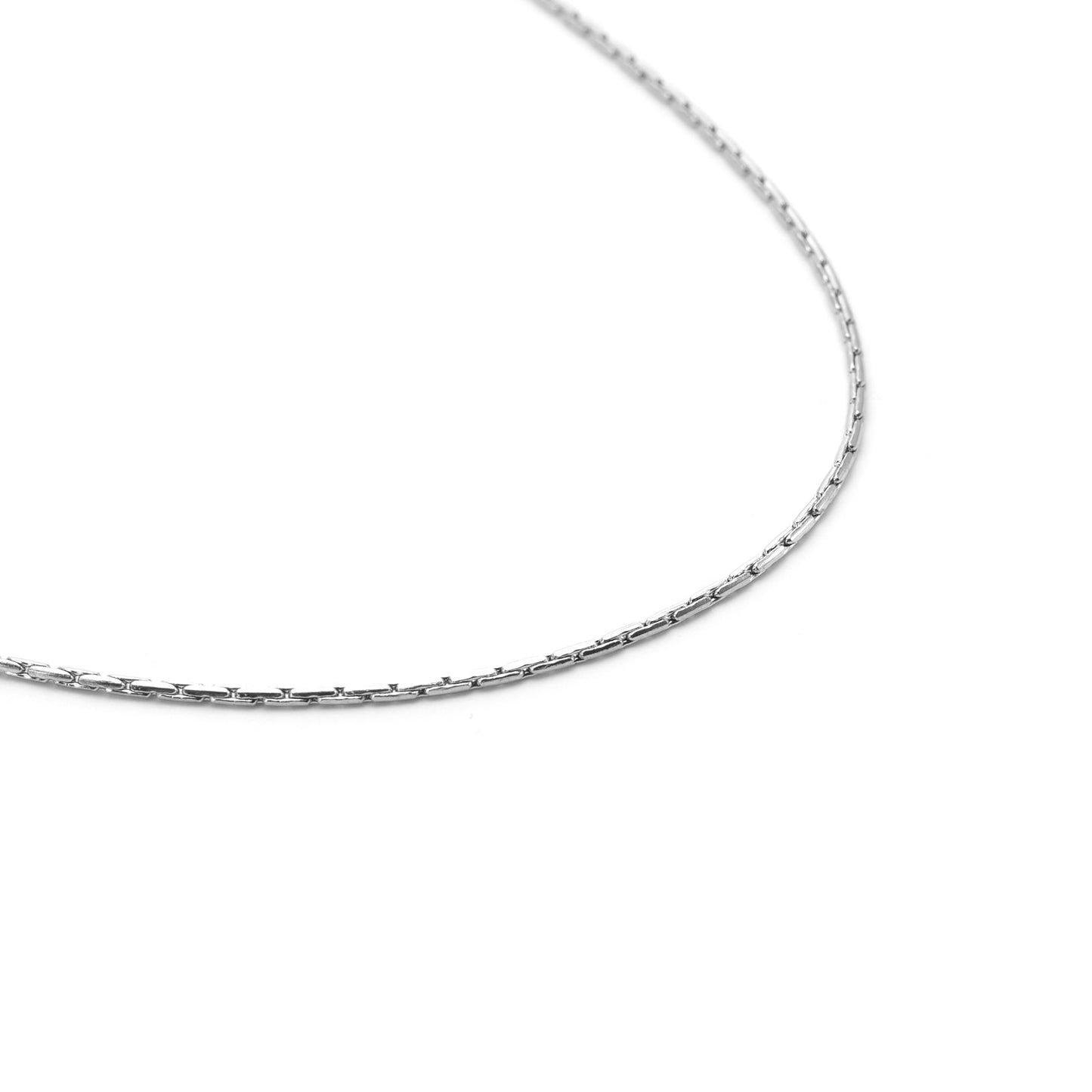 C031W B.Tiff Diamond Cut Chain Necklace/ 1.3mm (An exclusive clasp design)